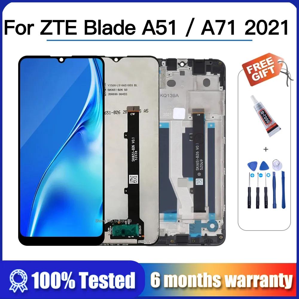 LCD 디스플레이 수리 부품용 터치 스크린 디지타이저 어셈블리, Zte 블레이드 A51 A51 Lite용 , A71 2021 A7030